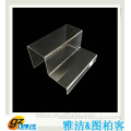 transparent two tiers acrylic step riser